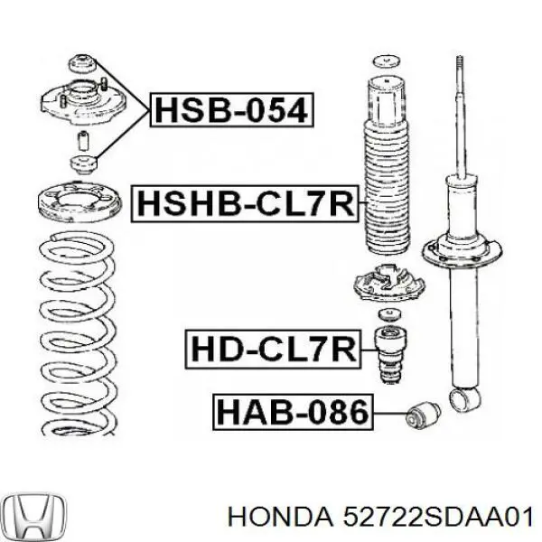 52722SDAA01 Honda буфер-відбійник амортизатора заднього