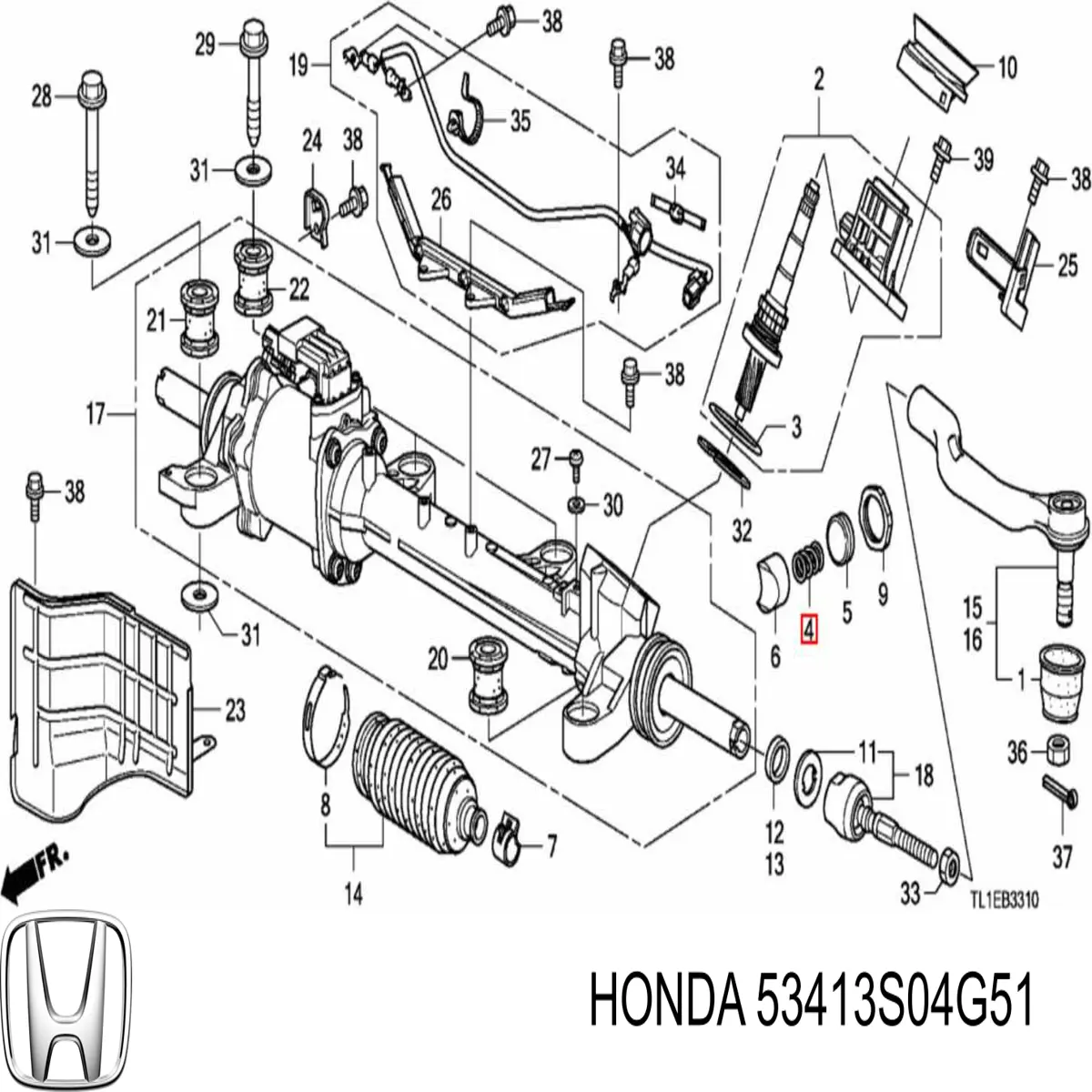  Honda 53413S04G51 ціна, від 1.99 USD