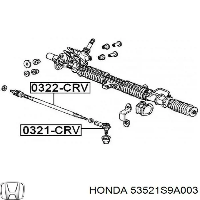Купити 53521S9A003 Honda Тяга рульова поздовжня
