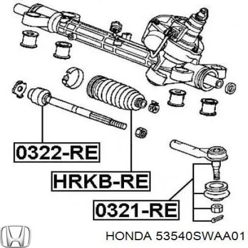 Купити 53540SWAA01 Honda Рульовий наконечник