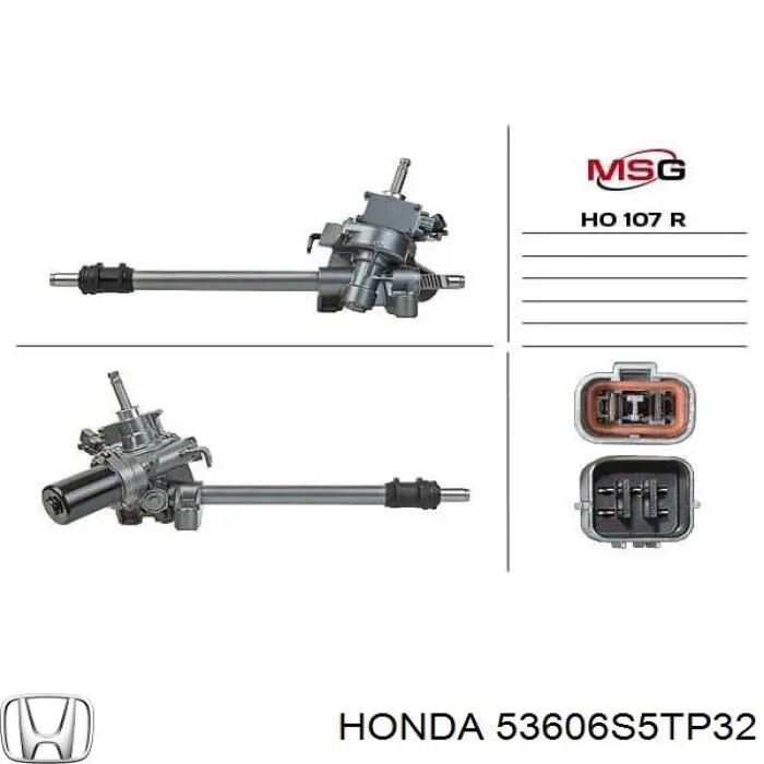53606S5TP32 Honda Рейковий рульовий механізм