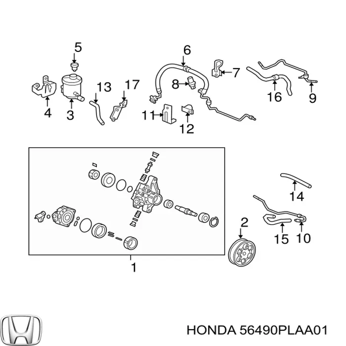  Honda 56490PLAA01 ціна, від 56.86 USD