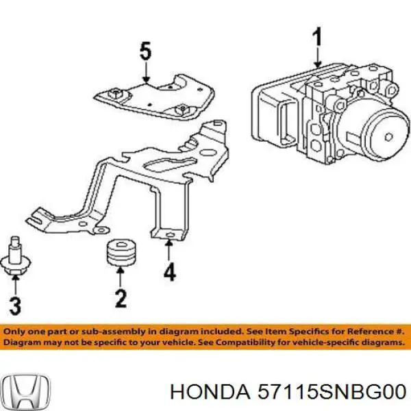  Honda 57115SNBG00 ціна, від 12.67 USD