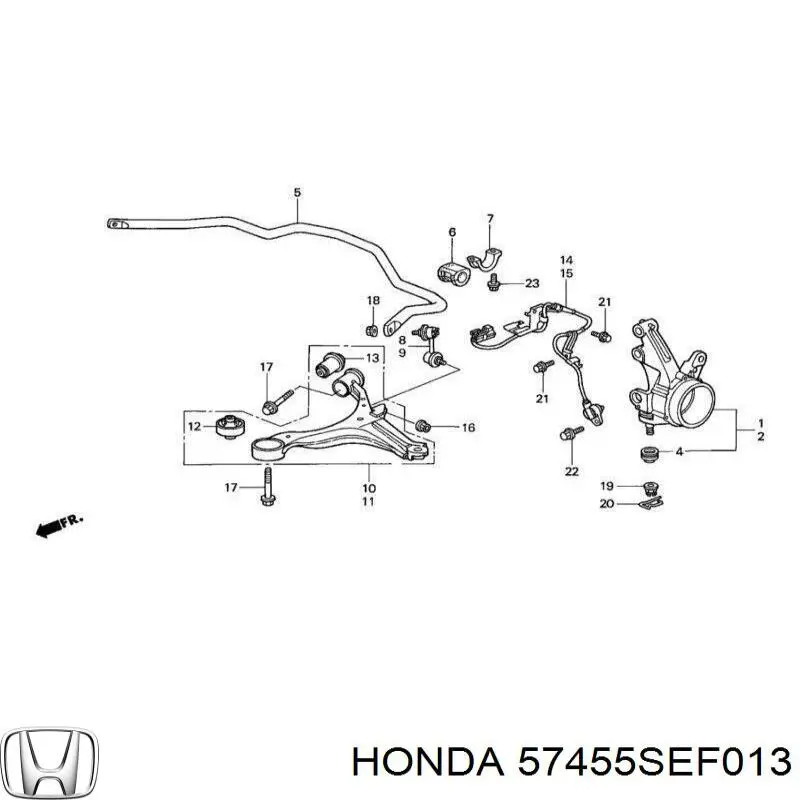 57455SEF013 Honda Сенсор АБС