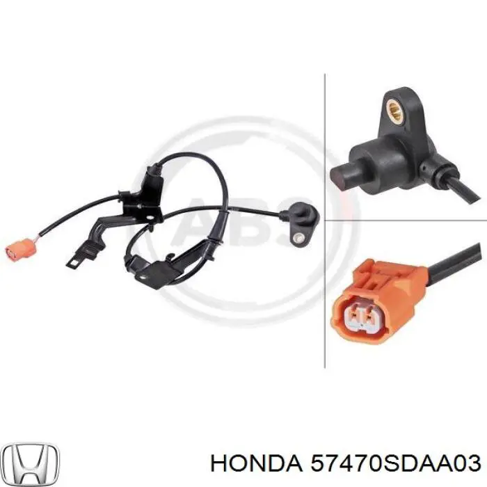 Датчик ABS задній правий Honda 57470SDAA03 ціна, від 9.58 USD