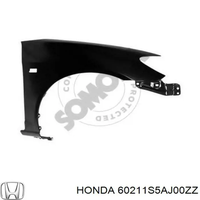 Крило переднє праве Honda 60211S5AJ00ZZ ціна, від 35.11 USD