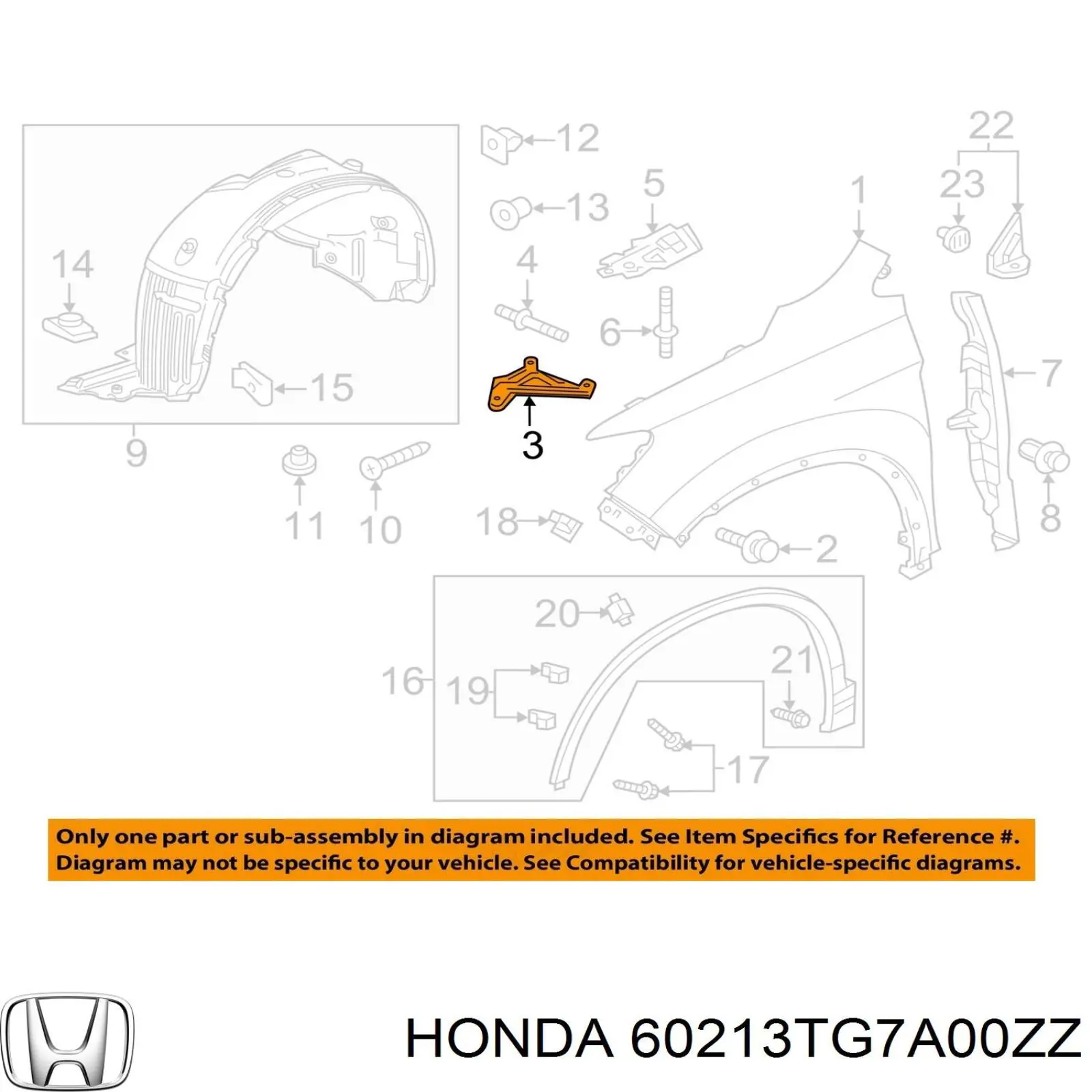 Купити 60213TG7A00ZZ Honda 