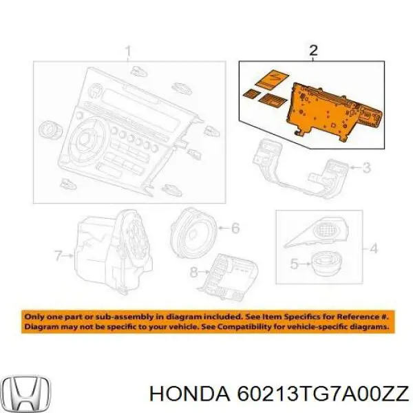  Honda 60213TG7A00ZZ ціна, від 27.49 USD