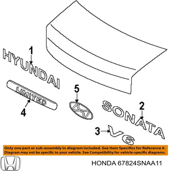  Honda 67824SNAA11 ціна, від  USD