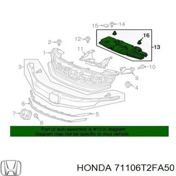 71106T2FA50 Honda 