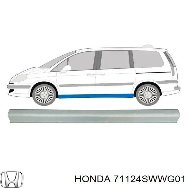 Молдинг решітки переднього бампера, правий Honda 71124SWWG01 ціна, від 19.00 USD