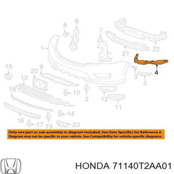APHD3524 Amparts Кронштейн бампера переднього, зовнішній правий