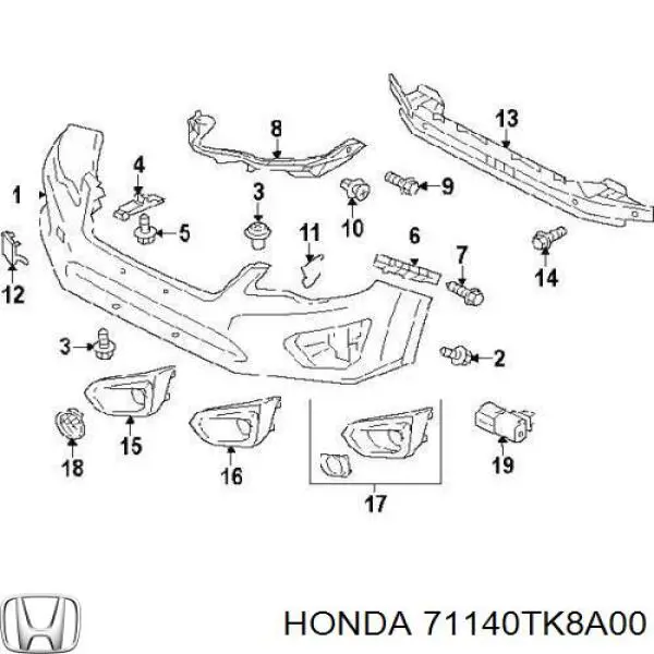  Honda 71140TK8A00 ціна, від 17.96 USD