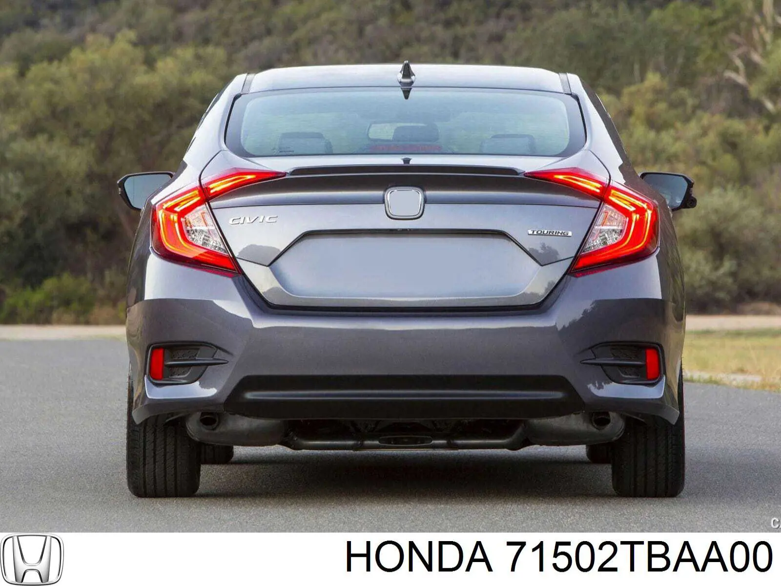 Накладка бампера заднього Honda Civic 10 (FC) (Хонда Цивік)