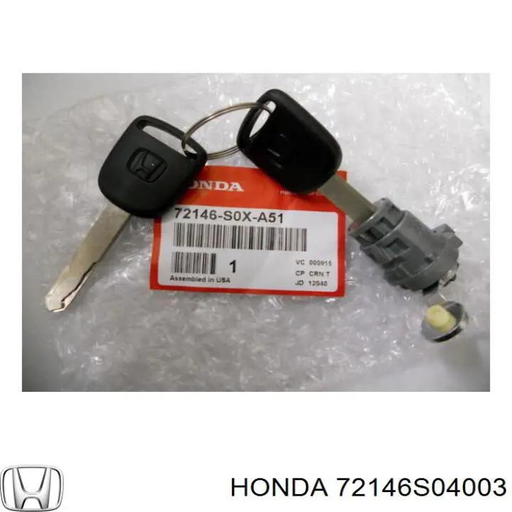 Личинка замка дверей передньої, лівою Honda HR-V (GH) (Хонда Хрв)