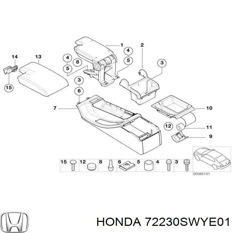  72230SWYE01 Honda
