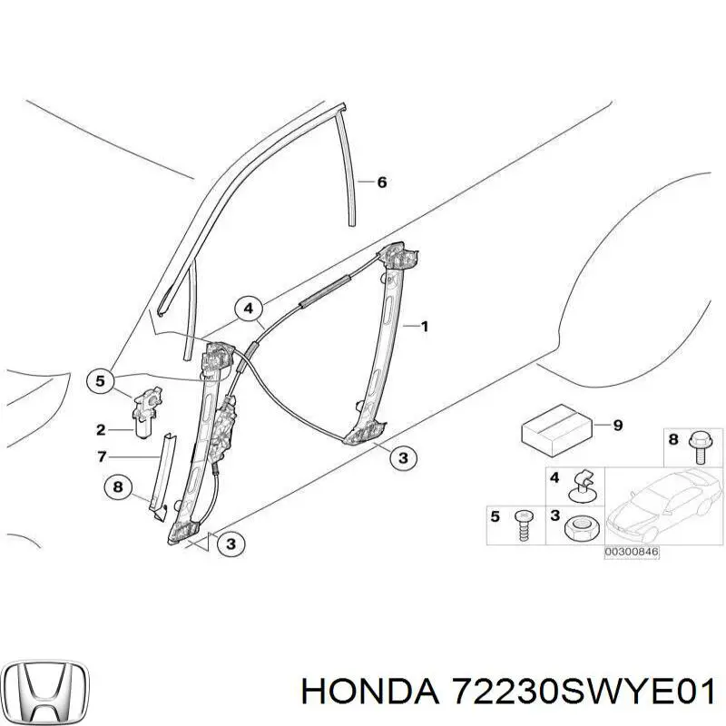 72230SWYE01 Honda 