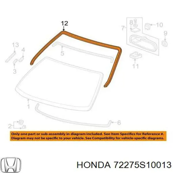 Купити 72275S10013 Honda 