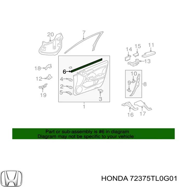 72375TL0G01 Honda 