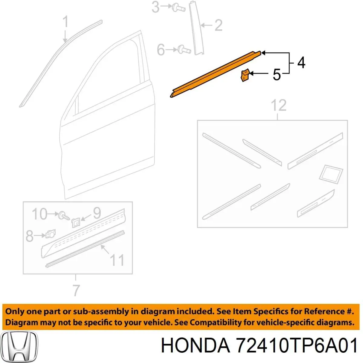  Honda 72410TP6A01 ціна, від 32.37 USD