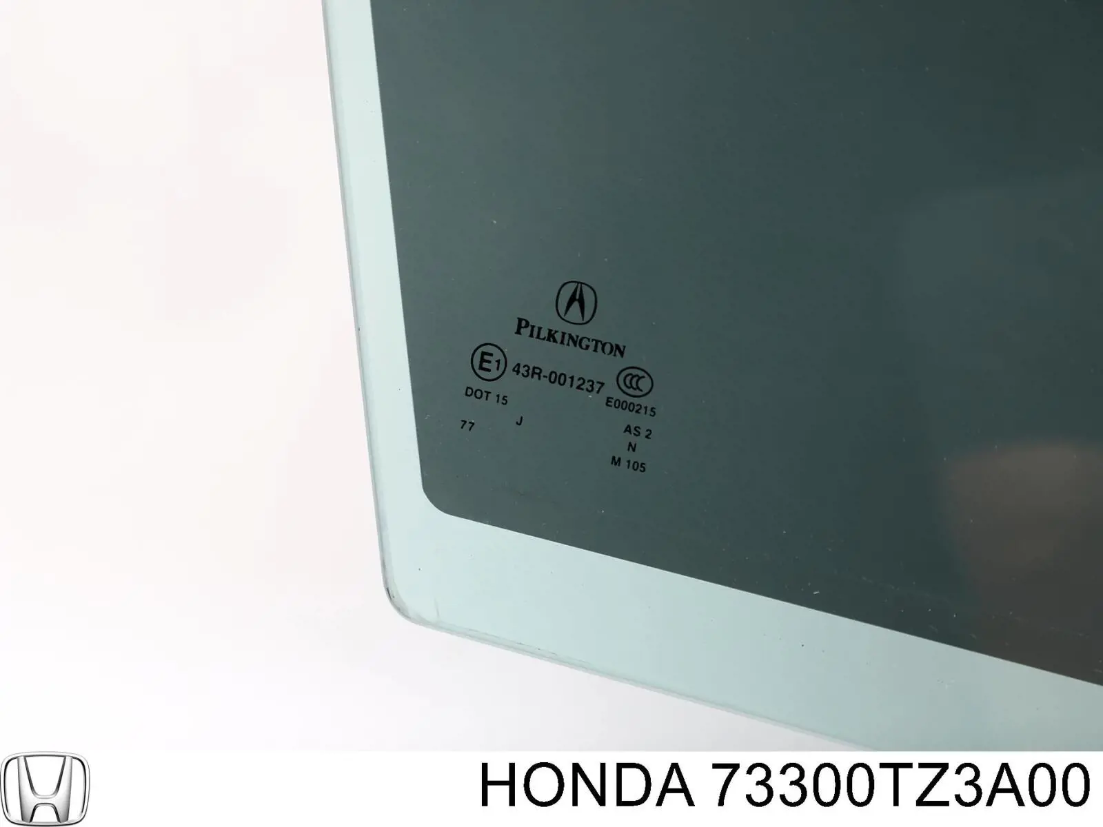 Скло передніх дверей, правою 73300TZ3A00 Honda