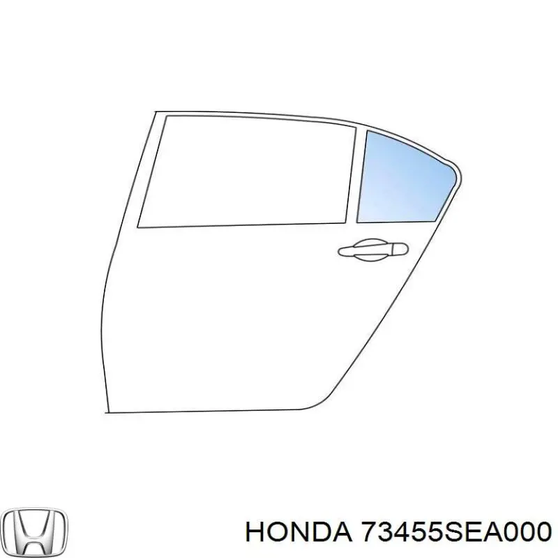 73455SEA000 Honda скло задньої двері лівої