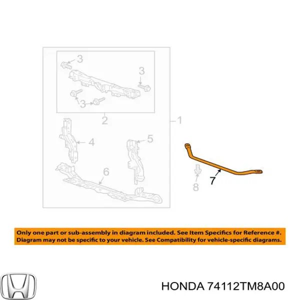 Купити 74112TM8A00 Honda 