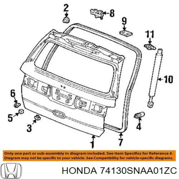 Купити 74130SNAA01ZC Honda Трос капота
