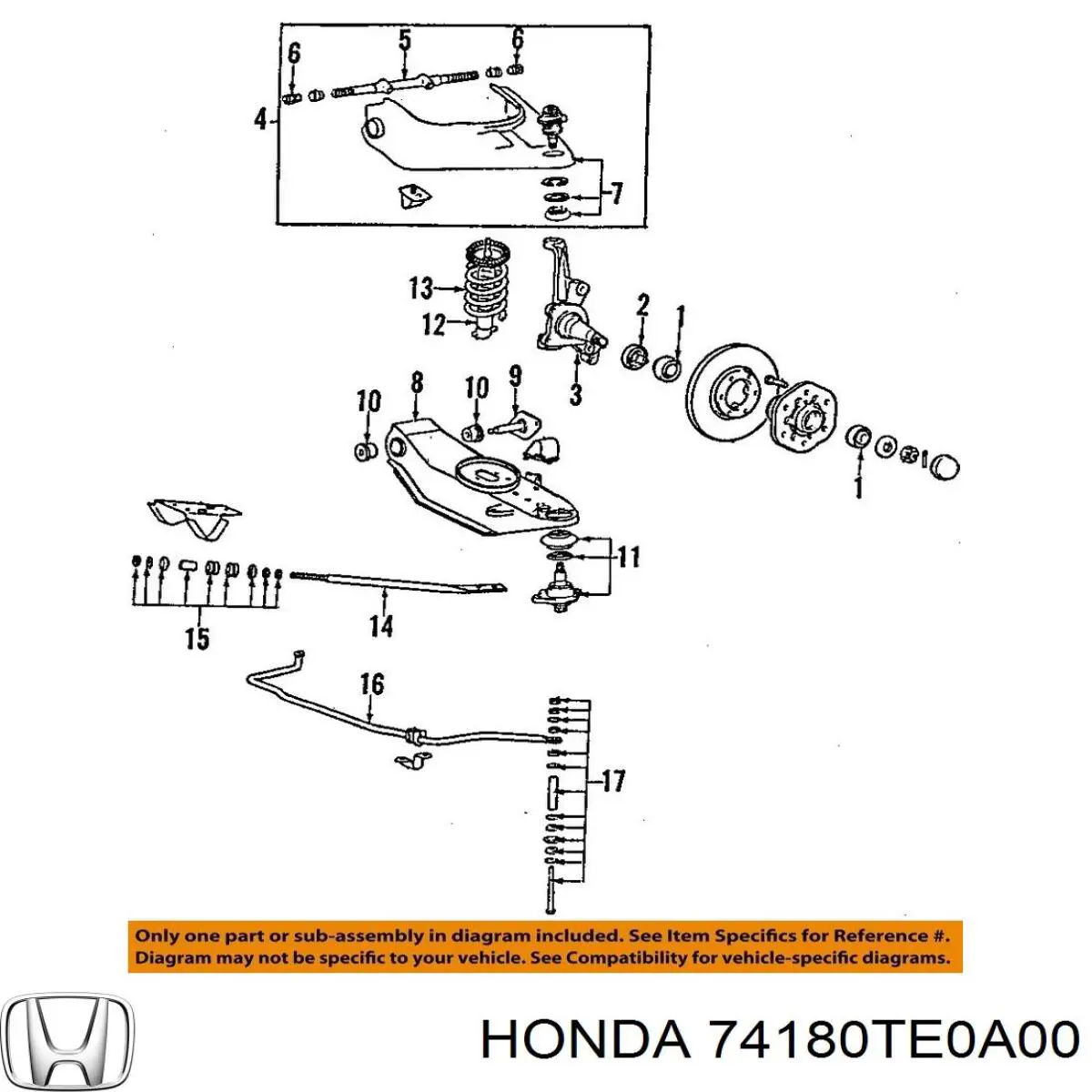 74180TE0A00 Honda 