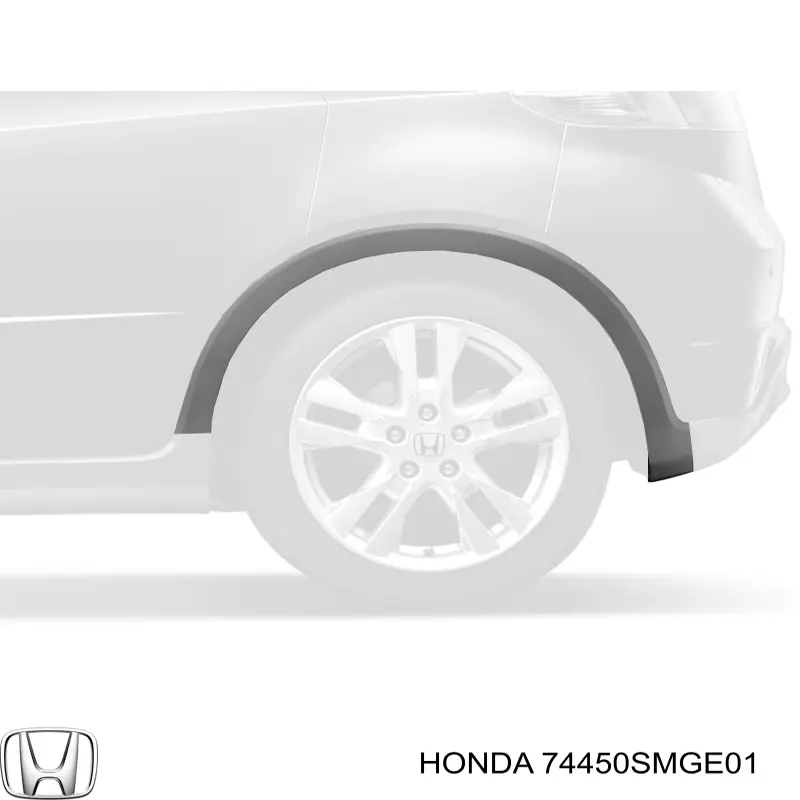 Накладка заднього лівого крила Honda Civic 8 (FK1) (Хонда Цивік)