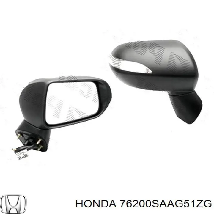 Праве бічне дзеркало Honda 76200SAAG51ZG ціна, від 77.74 USD