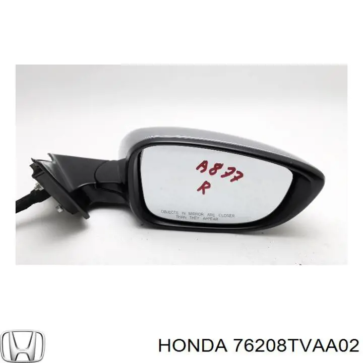 76208TVAA02 Honda Праве дзеркало заднього виду