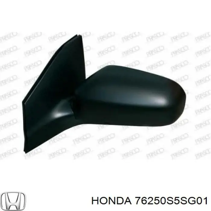 Ліве бічне дзеркало Honda 76250S5SG01 ціна, від 21.41 USD