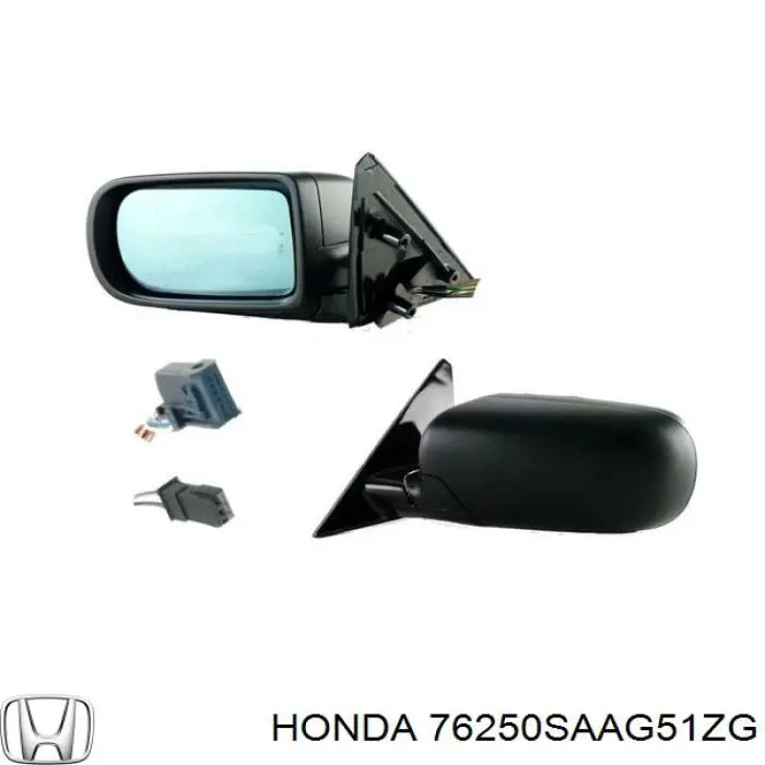 76250SAAG51ZG Honda дзеркало заднього виду, ліве