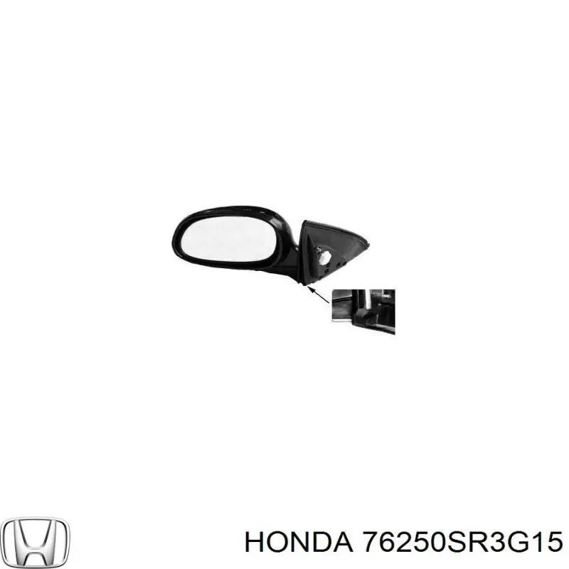 Купити 76250SR3G15 Honda Бічне дзеркало заднього виду ліве