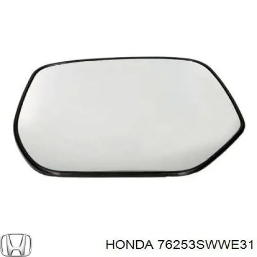 Дзеркальний елемент лівого дзеркала заднього виду Honda 76253SWWE31 ціна, від 25.52 USD