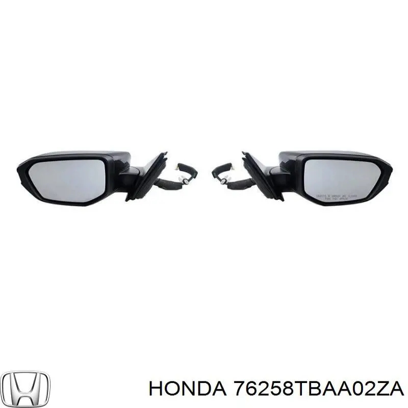 Ліве бічне дзеркало Honda 76258TBAA02ZA ціна, від 96.00 USD