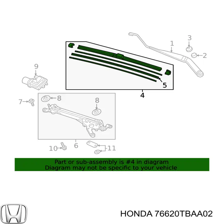  76620TBAA02 Honda