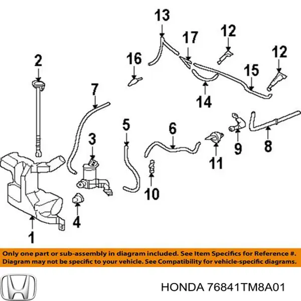 76841TM8A01 Honda 