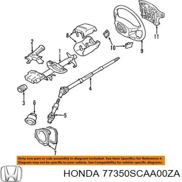  Honda 77350SCAA00ZA ціна, від 25.33 USD
