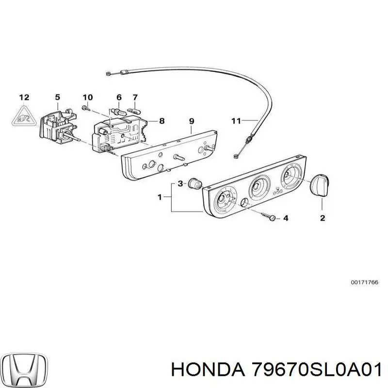  Honda 79670SL0A01 ціна, від 2.84 USD