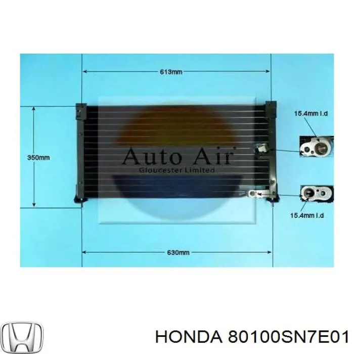 Конденсатор кондиціонера Honda 80100SN7E01 ціна, від 72.63 USD