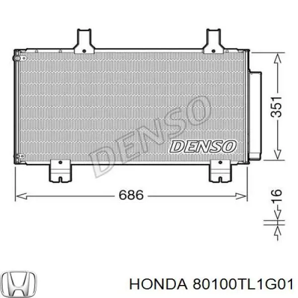 Конденсатор кондиціонера Honda 80100TL1G01 ціна, від 82.96 USD