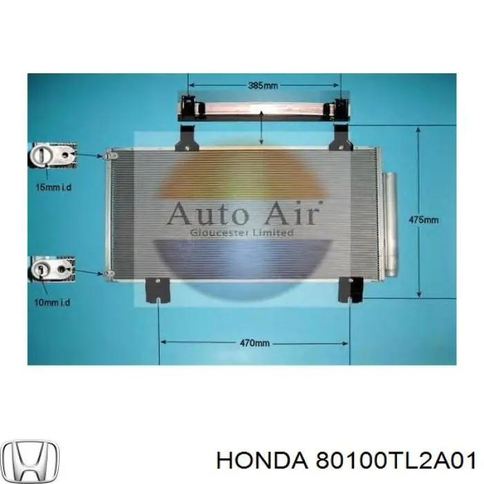 80100TL2A01 Honda радіатор кондиціонера