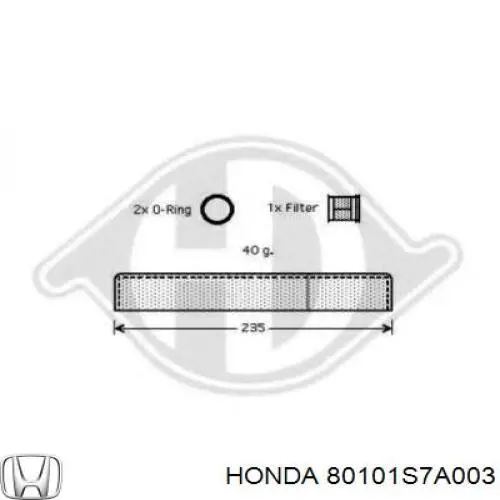 80101S7A003 Honda ресивер-осушувач кондиціонера