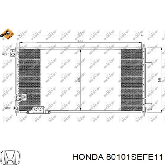 Конденсатор кондиціонера Honda 80101SEFE11 ціна, від 84.98 USD