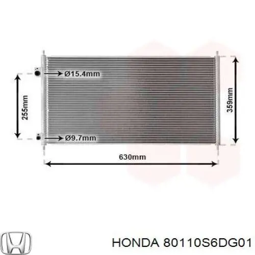 Конденсатор кондиціонера Honda 80110S6DG01 ціна, від 64.55 USD