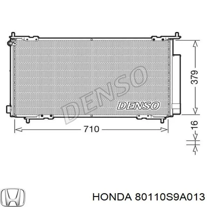 Купити 80110S9A013 Honda Радіатор системи охолодження кондиціонера