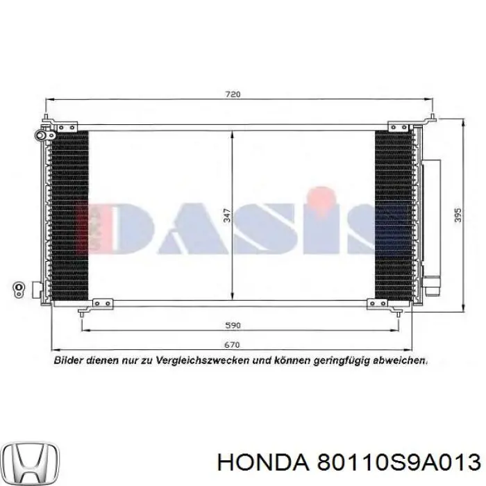 80110S9A013 Honda Конденсатор
