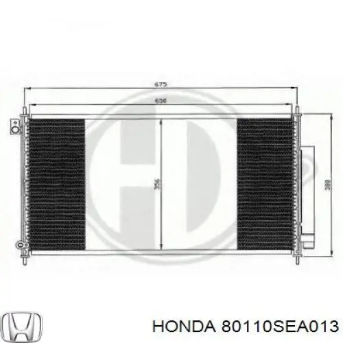 80110SEA013 Honda радіатор кондиціонера